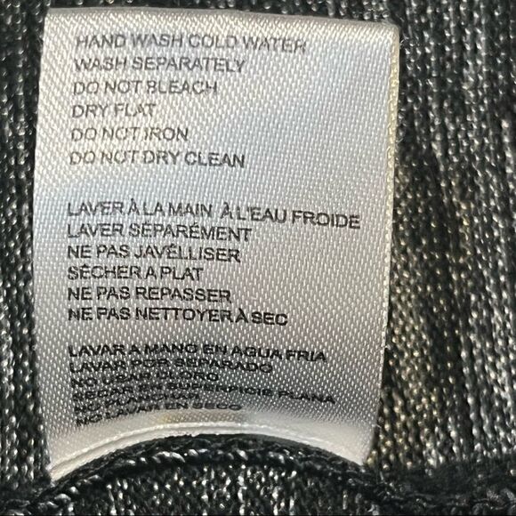 RD STYLE Long Sleeved Sweater Midi Dress Size L in Black and Gray - Picture 6 of 13